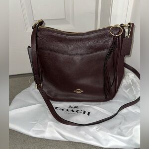 Coach Dark Brown Leather Shoulder Bag